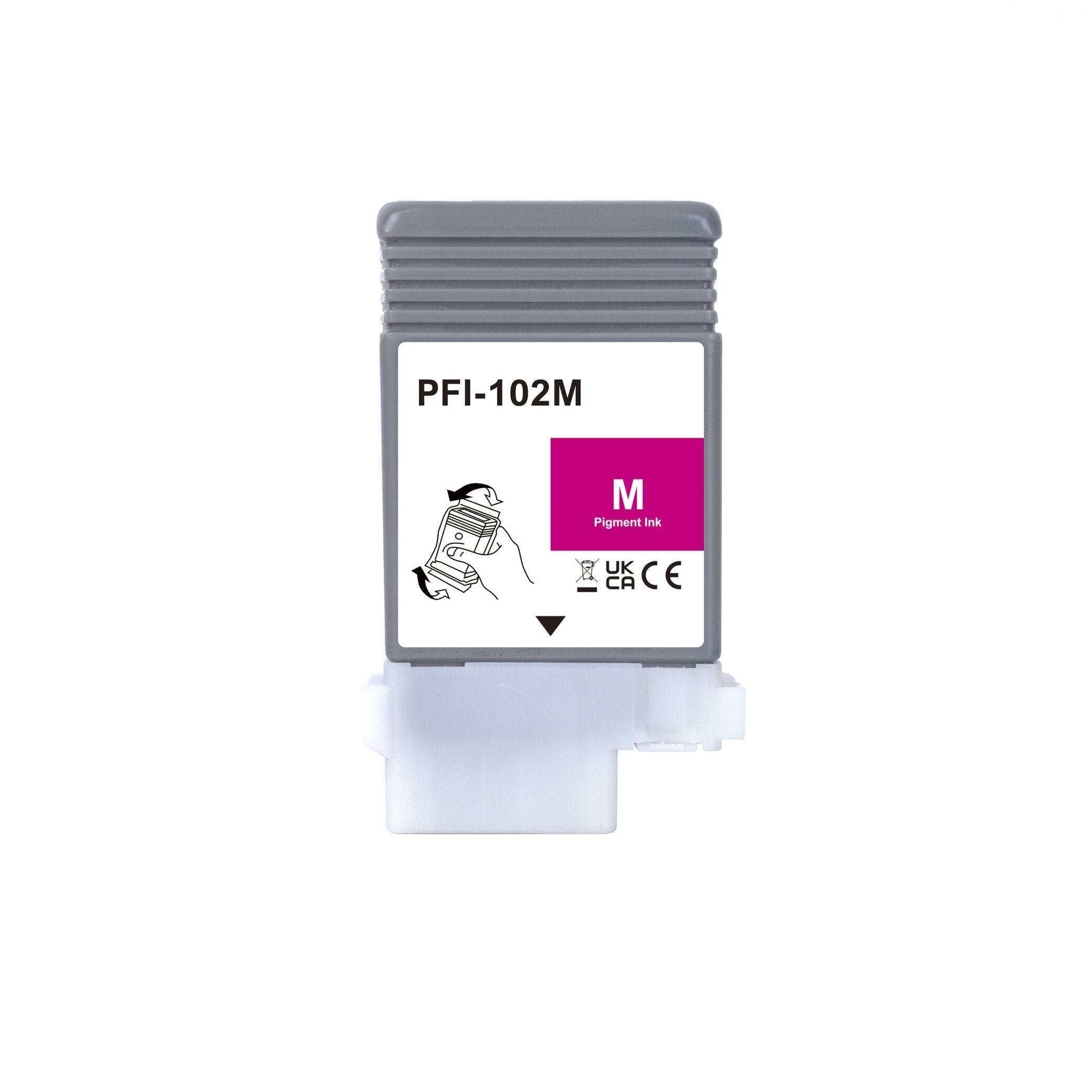 Compatible PFI-102 PFI102 Ink Tank Cartridge 130ml Replacement for Canon PFI 102 MBK/BK/C/M/Y for IPF500 IPF510 IPF600 IPF610 IPF700 IPF710 Printers, 5 Pack