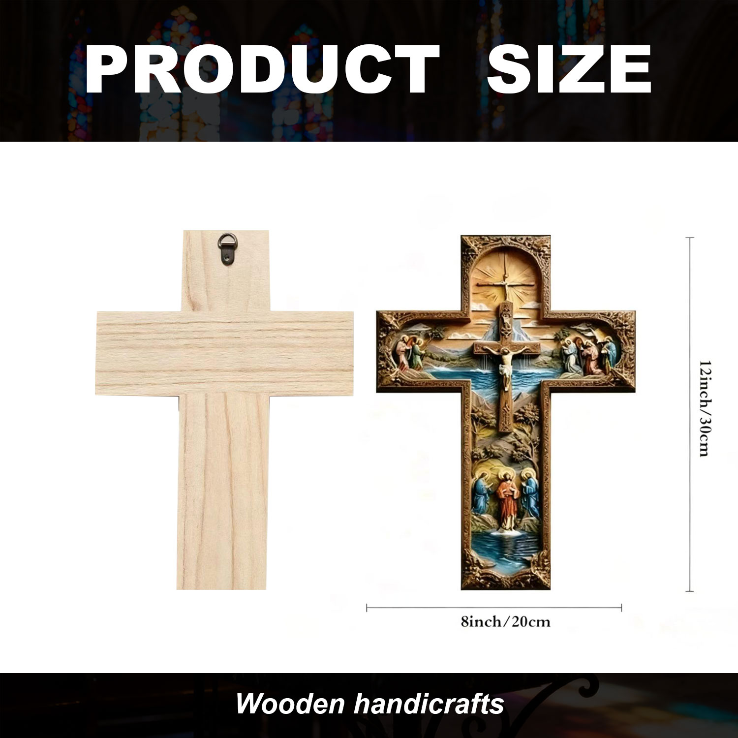 Vintage Wooden Jesus Pocket Cross, Hand-Carved Religious Token for Prayer & Comfort, Portable Standing Cross, Spiritual Gift, Christian Meditation Aid