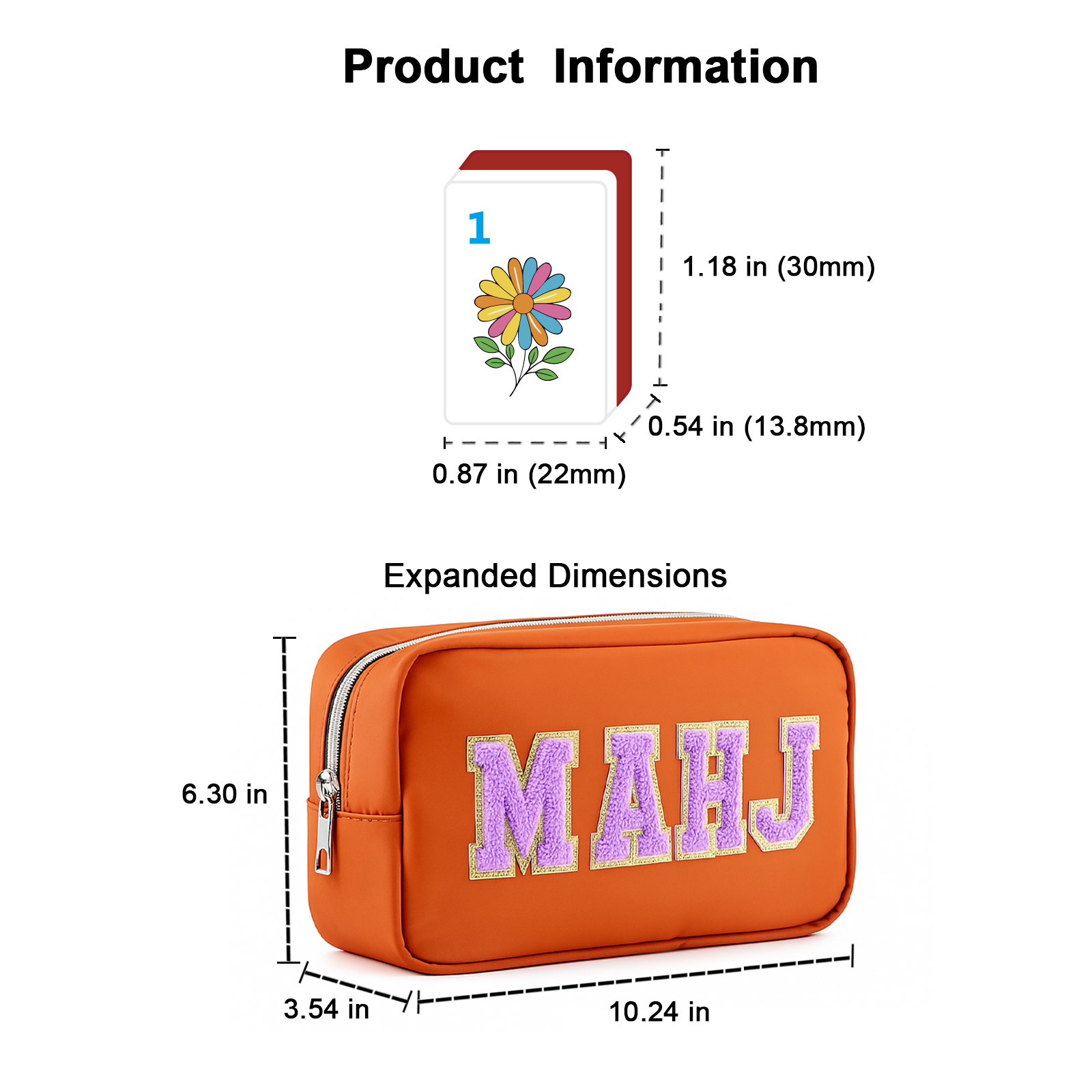 American Mahjong Game Set – Complete 166 Melamine Tiles with Rule Cards & Travel Bag