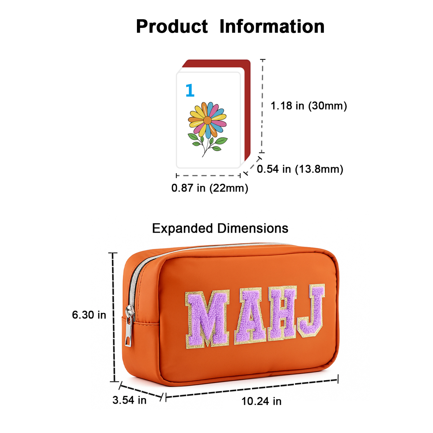 American Mahjong Game Set – Complete 166 Melamine Tiles with Rule Cards & Travel Bag