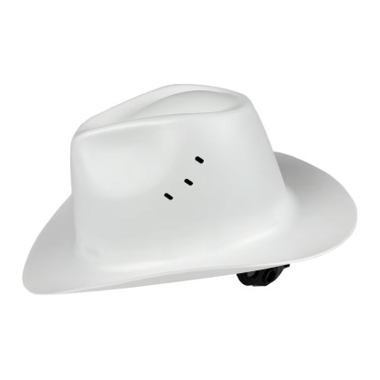 Cowboy Hard Hat - ANSI Z89.1 Certified Type 1 Class C - Wide Brim Safety Helmet with 6-Point Ratchet Suspension