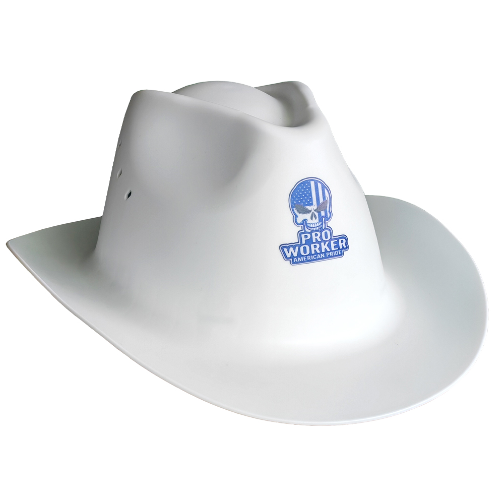 Frontier Series Cowboy Hard Hat - ANSI Z89.1 Certified Type 1 Class C - Wide Brim Safety Helmet with 6-Point Ratchet Suspension