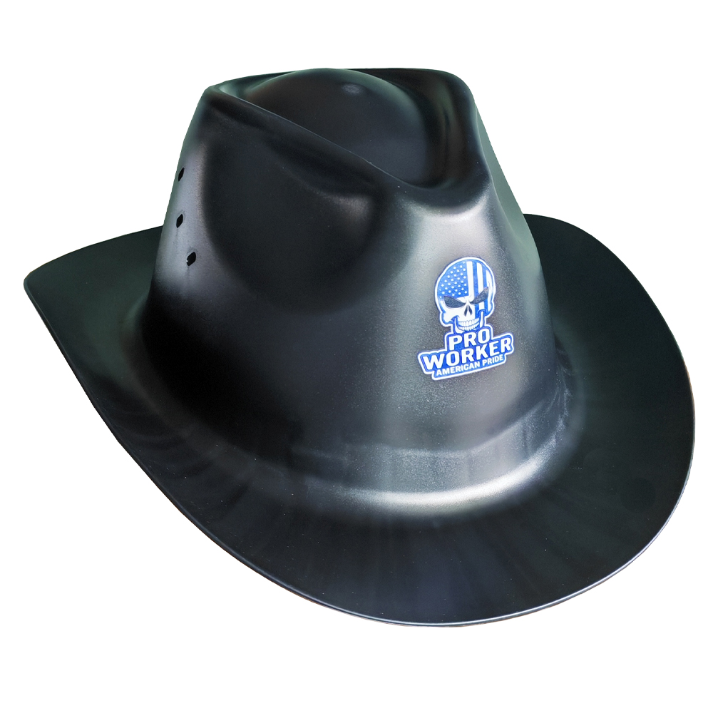 Premium Cowboy Hard Hat - Wide Brim Western Style Safety Helmet