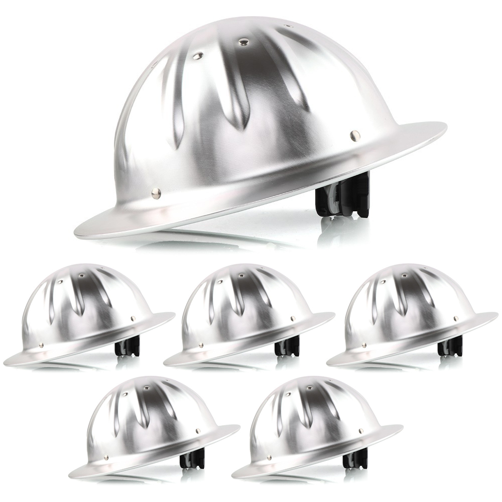 Bulk Aluminum Full Brim Hard Hats - Forged Heritage Series - 6 or 12 Piece Professional Crew Packs