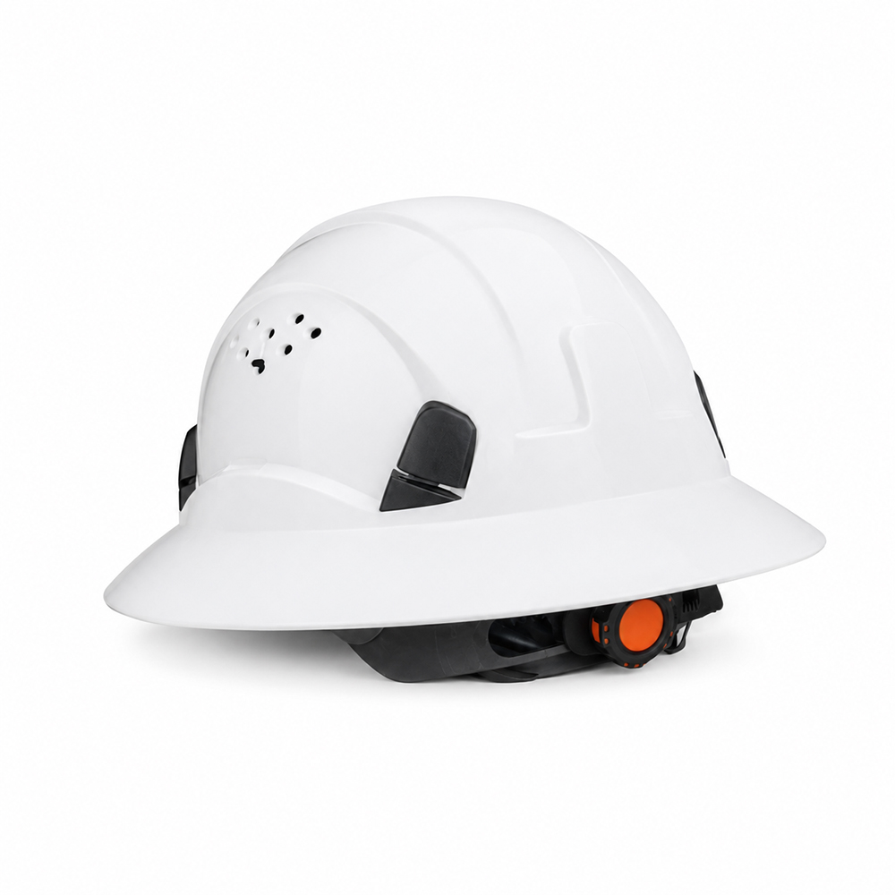 Full Brim Hard Hat Type I & II Class C certified, Heavy Duty HDPE Safety Helmet with Adjustable Chin Strap