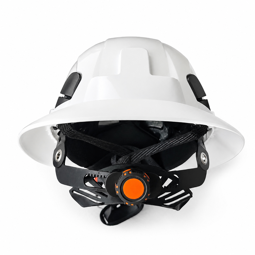 Full Brim Hard Hat Type I & II Class C certified, Heavy Duty HDPE Safety Helmet with Adjustable Chin Strap