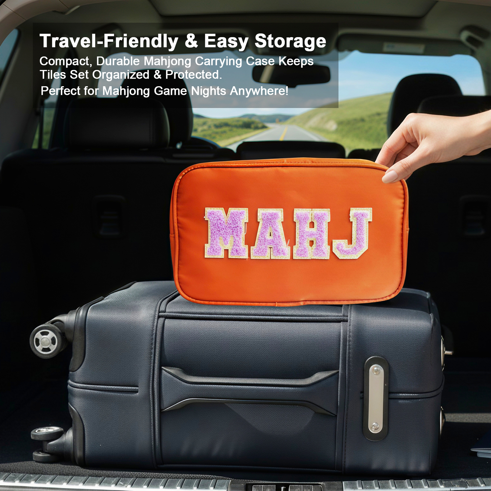 Mahjong Tile Bag – Waterproof Portable Mahjong Carrying Case for 166 Standard Tiles