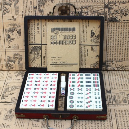 Portable Chinese Mahjong Set with 144 Tiles
