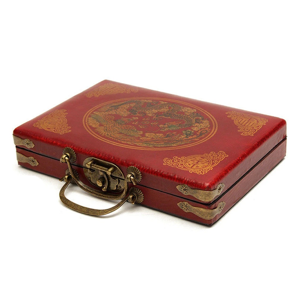 Portable Chinese Mahjong Set with 144 Tiles