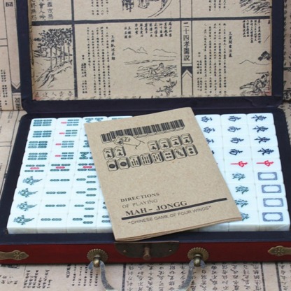 Portable Chinese Mahjong Set with 144 Tiles
