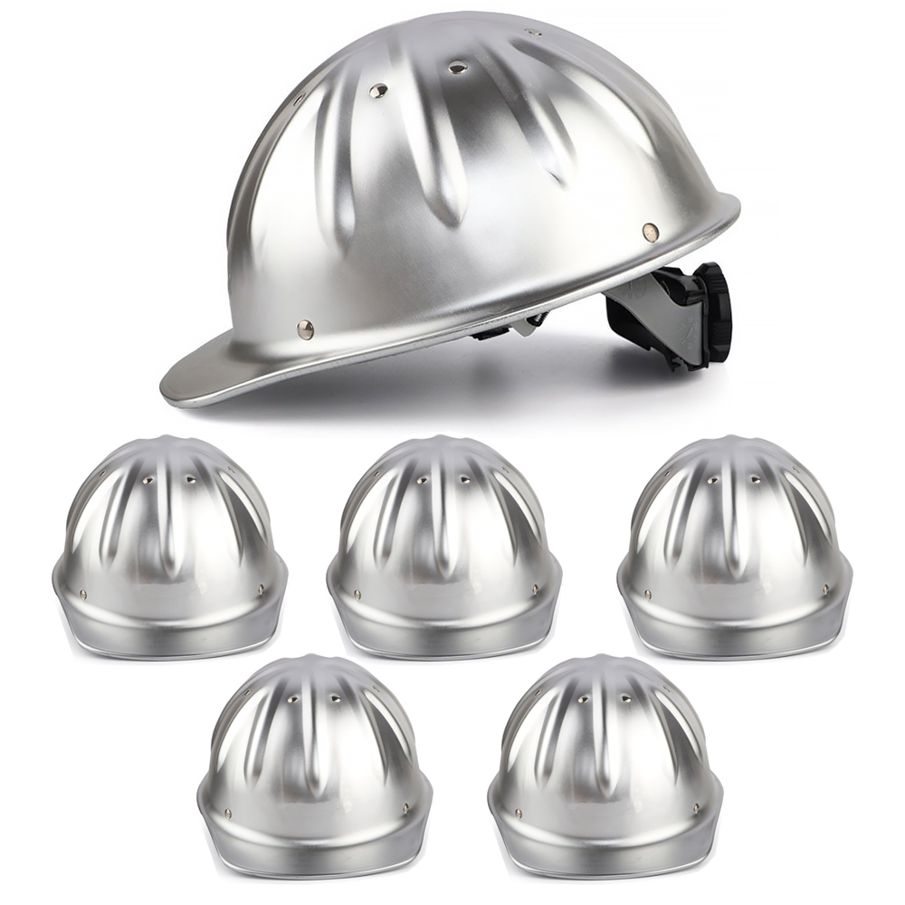 Bulk Cap Style Aluminum Hard Hats - ANSI Z89.1 Lightweight Metal Safety Helmets