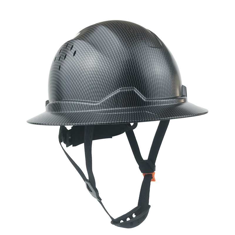 Premium Full Brim Hard Hat - Breathable HDPE Safety Helmet with 6-Point Suspension & Adjustable Ratchet