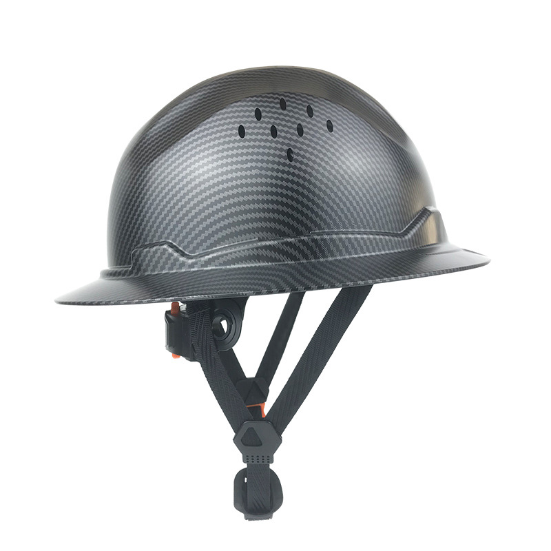 Premium Full Brim Hard Hat - Breathable HDPE Safety Helmet with 6-Point Suspension & Adjustable Ratchet