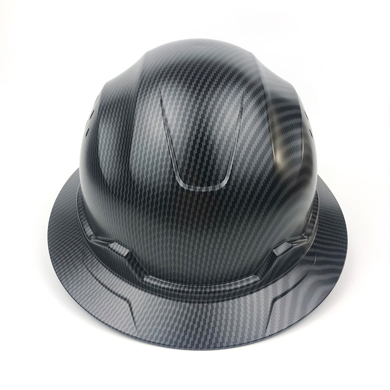 Premium Full Brim Hard Hat - Breathable HDPE Safety Helmet with 6-Point Suspension & Adjustable Ratchet