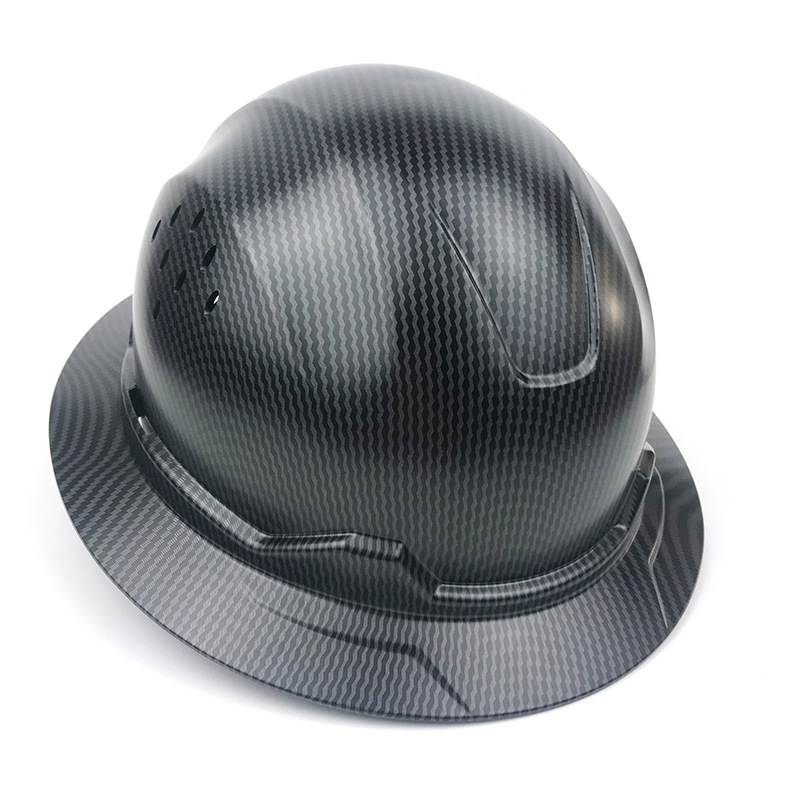 Premium Full Brim Hard Hat - Breathable HDPE Safety Helmet with 6-Point Suspension & Adjustable Ratchet