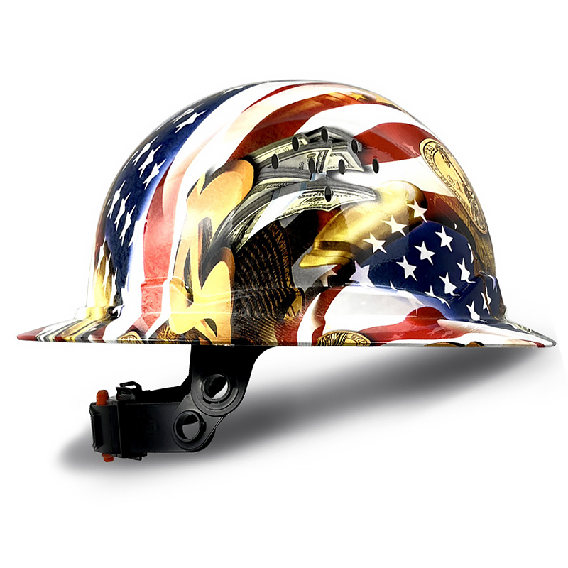 Pro-grade Vented Full Brim Hard Hat - ANSI Z89.1-2014 Certified - 6-Point Suspension HDPE Safety Helmet with Y-Chinstrap & Replacement Sweatband