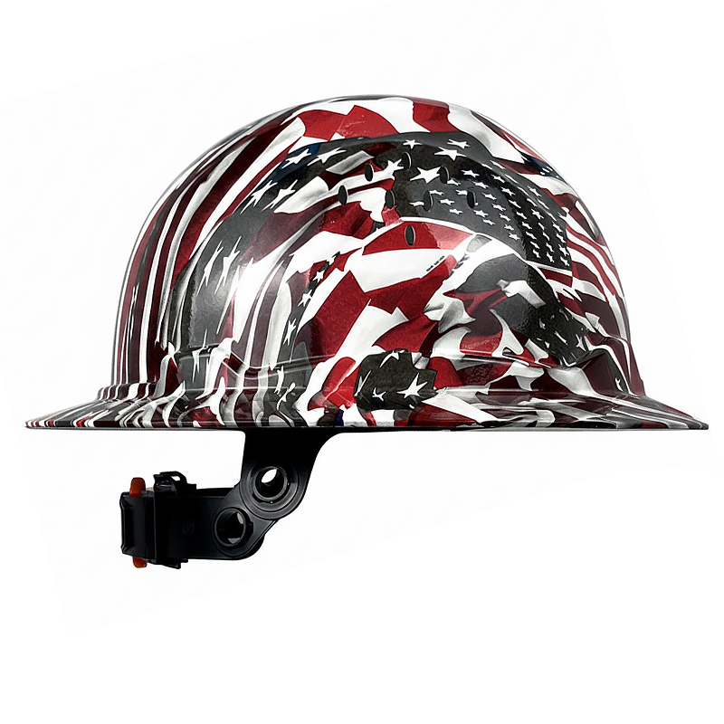 Pro-grade Vented Full Brim Hard Hat - ANSI Z89.1-2014 Certified - 6-Point Suspension HDPE Safety Helmet with Y-Chinstrap & Replacement Sweatband