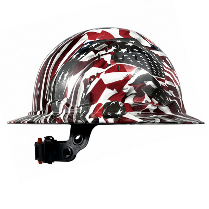 Pro-grade Vented Full Brim Hard Hat - ANSI Z89.1-2014 Certified - 6-Point Suspension HDPE Safety Helmet with Y-Chinstrap & Replacement Sweatband