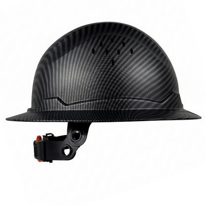 Pro-grade Vented Full Brim Hard Hat - ANSI Z89.1-2014 Certified - 6-Point Suspension HDPE Safety Helmet with Y-Chinstrap & Replacement Sweatband