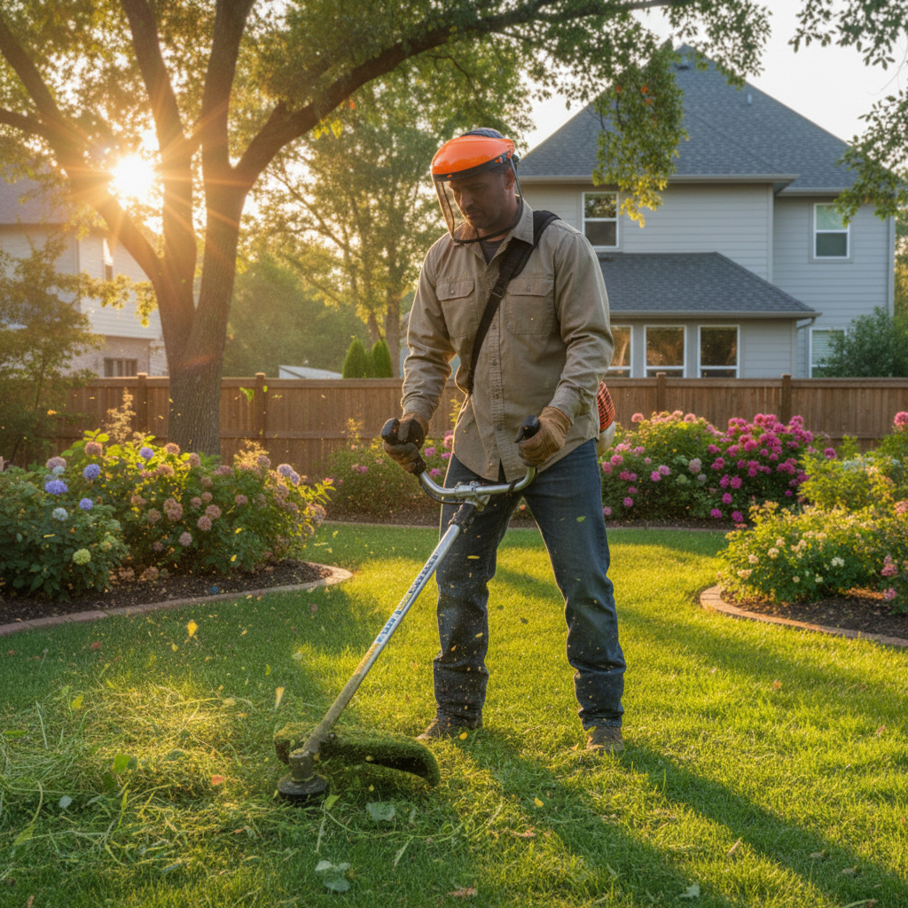 Wolvpower Professional Brush Cutter Face Shield - High-Impact Mesh Visor for Weed Whacking, Chainsaw & Landscaping - Adjustable Forestry Safety Mask