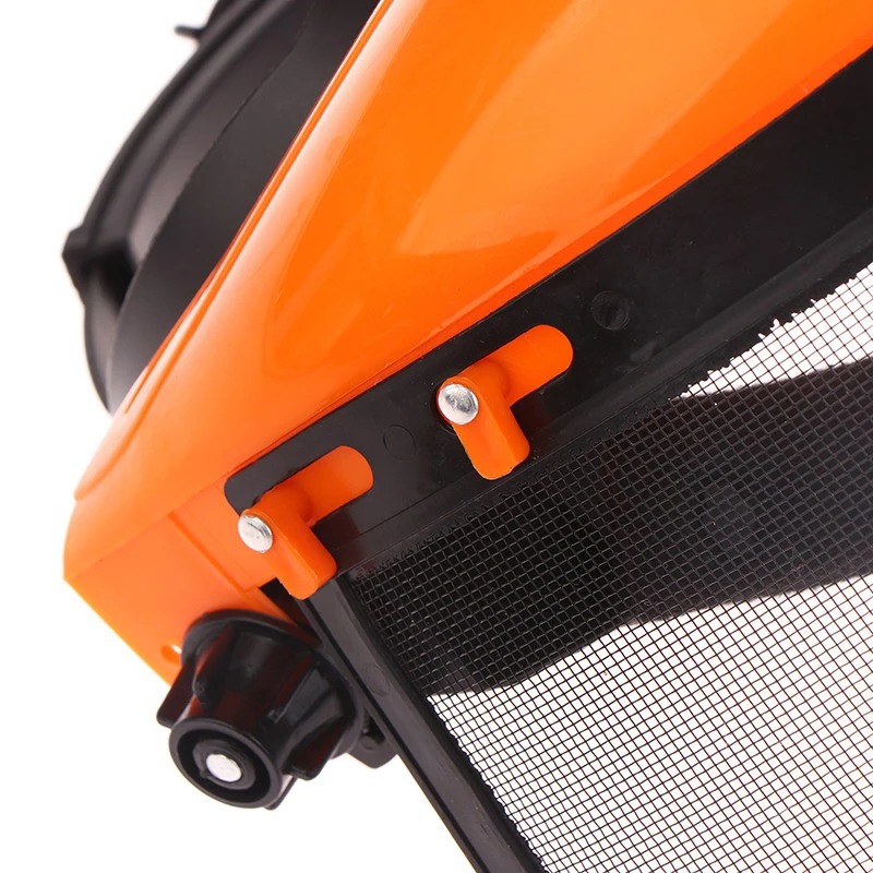 Wolvpower Professional Brush Cutter Face Shield - High-Impact Mesh Visor for Weed Whacking, Chainsaw & Landscaping - Adjustable Forestry Safety Mask