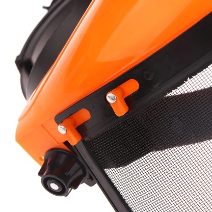 Wolvpower Professional Brush Cutter Face Shield - High-Impact Mesh Visor for Weed Whacking, Chainsaw & Landscaping - Adjustable Forestry Safety Mask