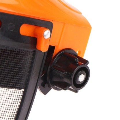 Wolvpower Professional Brush Cutter Face Shield - High-Impact Mesh Visor for Weed Whacking, Chainsaw & Landscaping - Adjustable Forestry Safety Mask