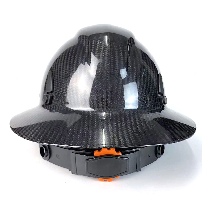 Ultra-Lightweight Real 3K Carbon Fiber Full Brim Hard Hat