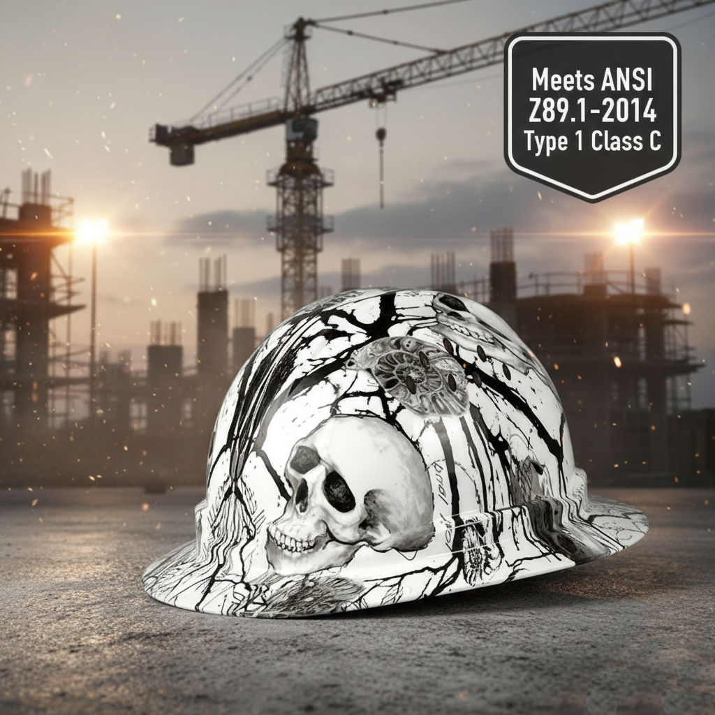 Lightweight & Durable Vented Full Brim Hard Hat with 6-Point Suspension