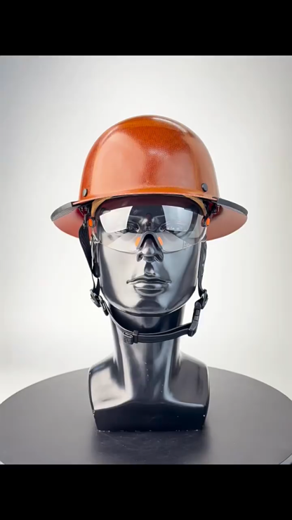 Heritage Series Fiberglass Full Brim Hard Hat - High-Heat Resistant - ANSI Z89.1 Certified Type I Class C - Vintage Brown