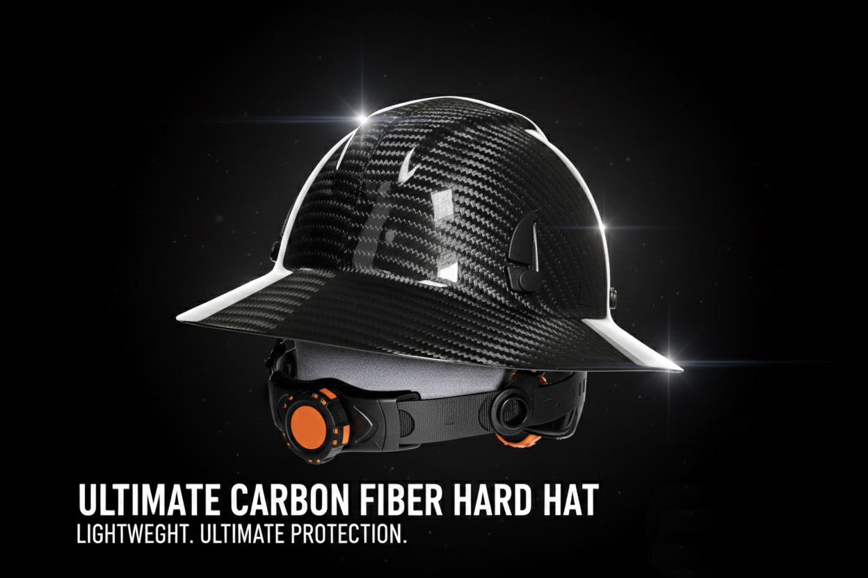 Elite Series Pro-Grade Carbon Fiber Hard Hat - Real Carbon Fiber - Type I Class C - ANSI Z89.1 Certified