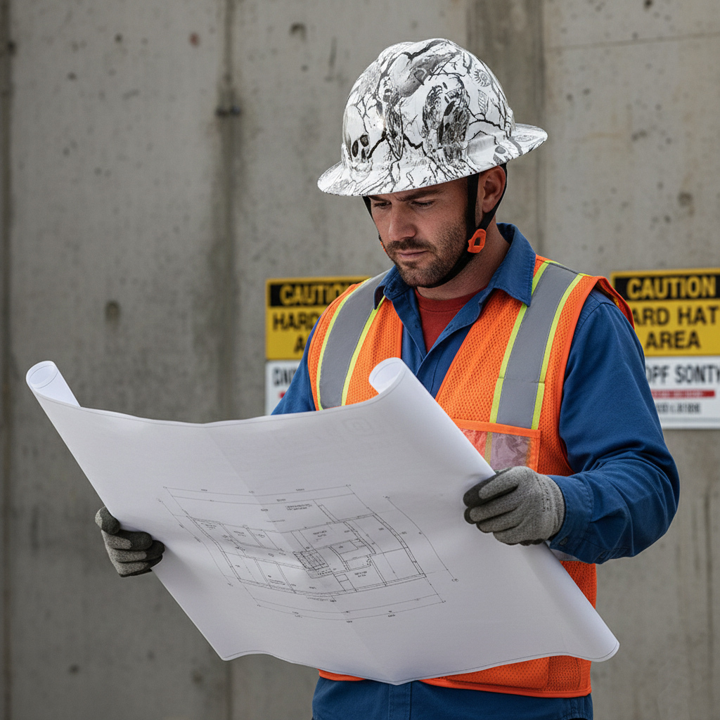 Lightweight & Durable Vented Full Brim Hard Hat with 6-Point Suspension