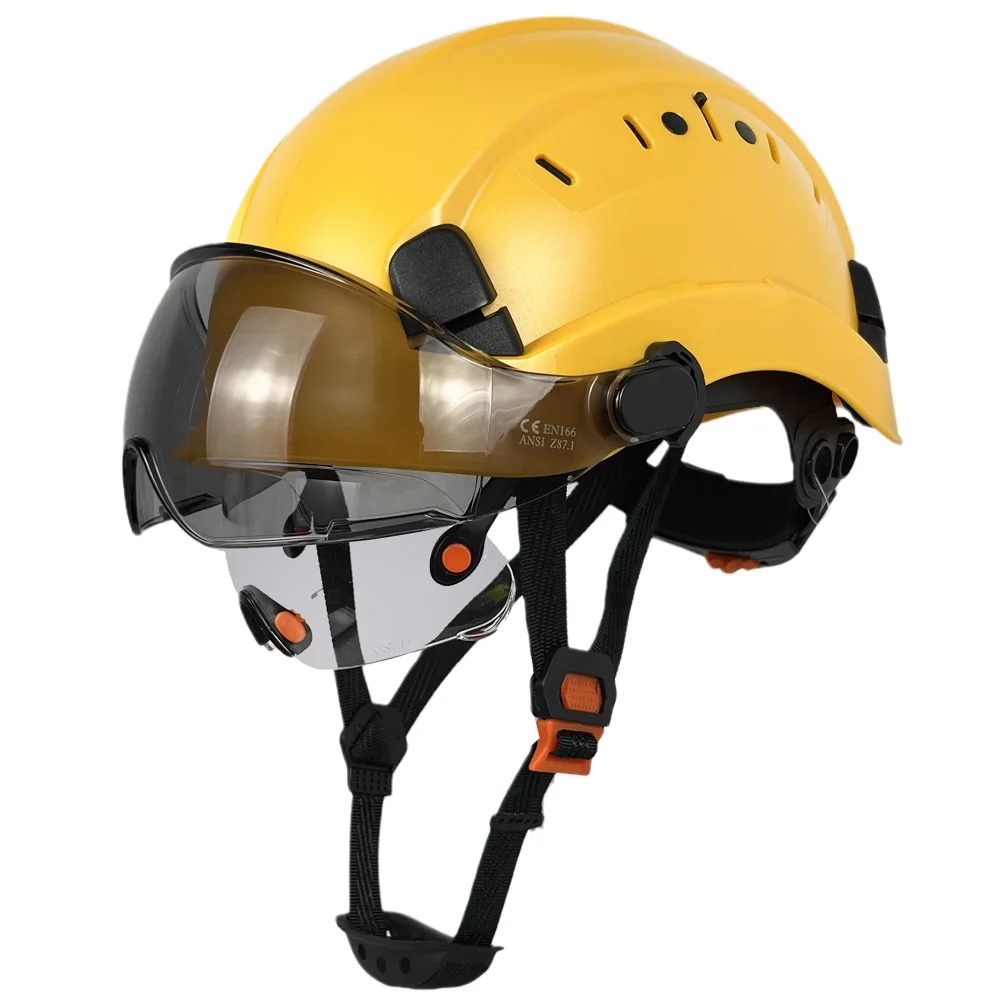 Guardian Series Pro-Grade Vented Hard Hat - Dual Retractable Visors - Sliding Vents - ANSI Z89.1 Certified Type I Class C