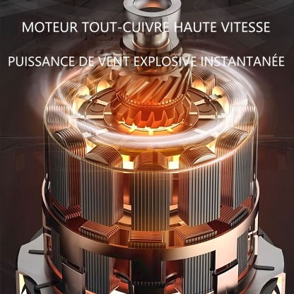 Souffleur sans fil 21V à 6 vitesses : Pour un nettoyage rapide et efficace de la cour et de la terrasse – comprend 2 batteries