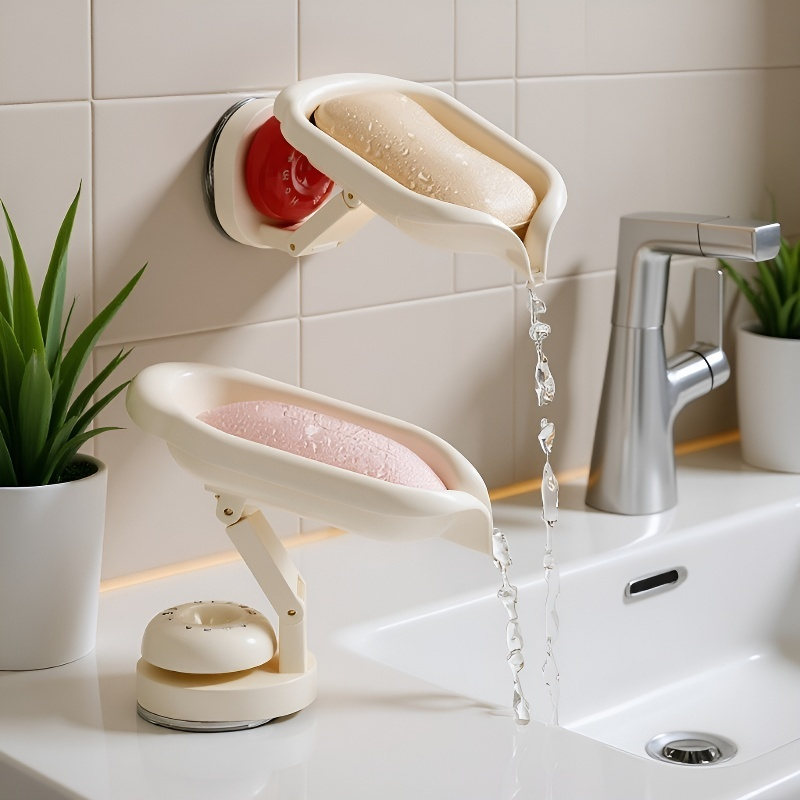 Étagère de salle de bain porte-savon à ventouse, installation sans perçage, universelle