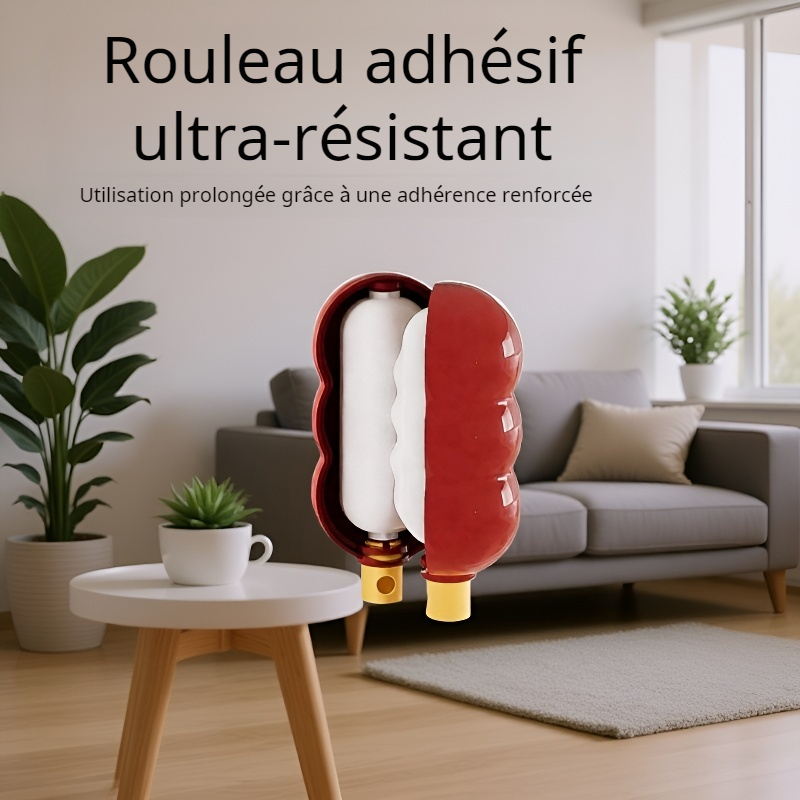 Rouleau Adhésif Portable pour Retirer les Poils, Lavable, Idéal pour l’Hiver