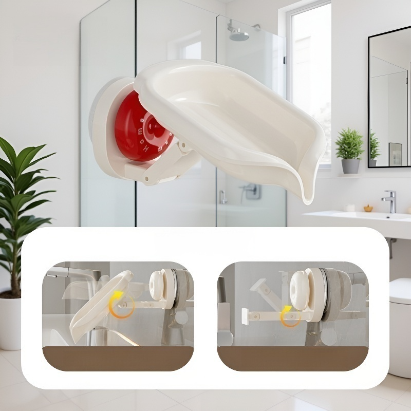 Étagère de salle de bain porte-savon à ventouse, installation sans perçage, universelle