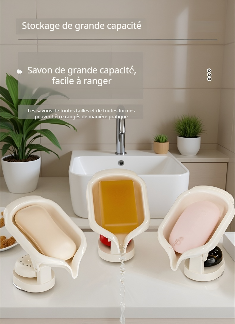 Solution de rangement mural sans perçage pour salle de bain