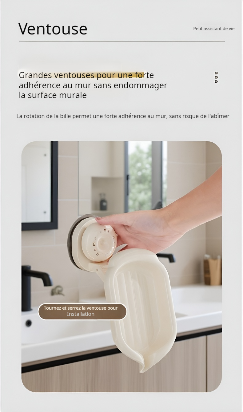 Accessoire de rangement pratique pour savon dans la salle de bain