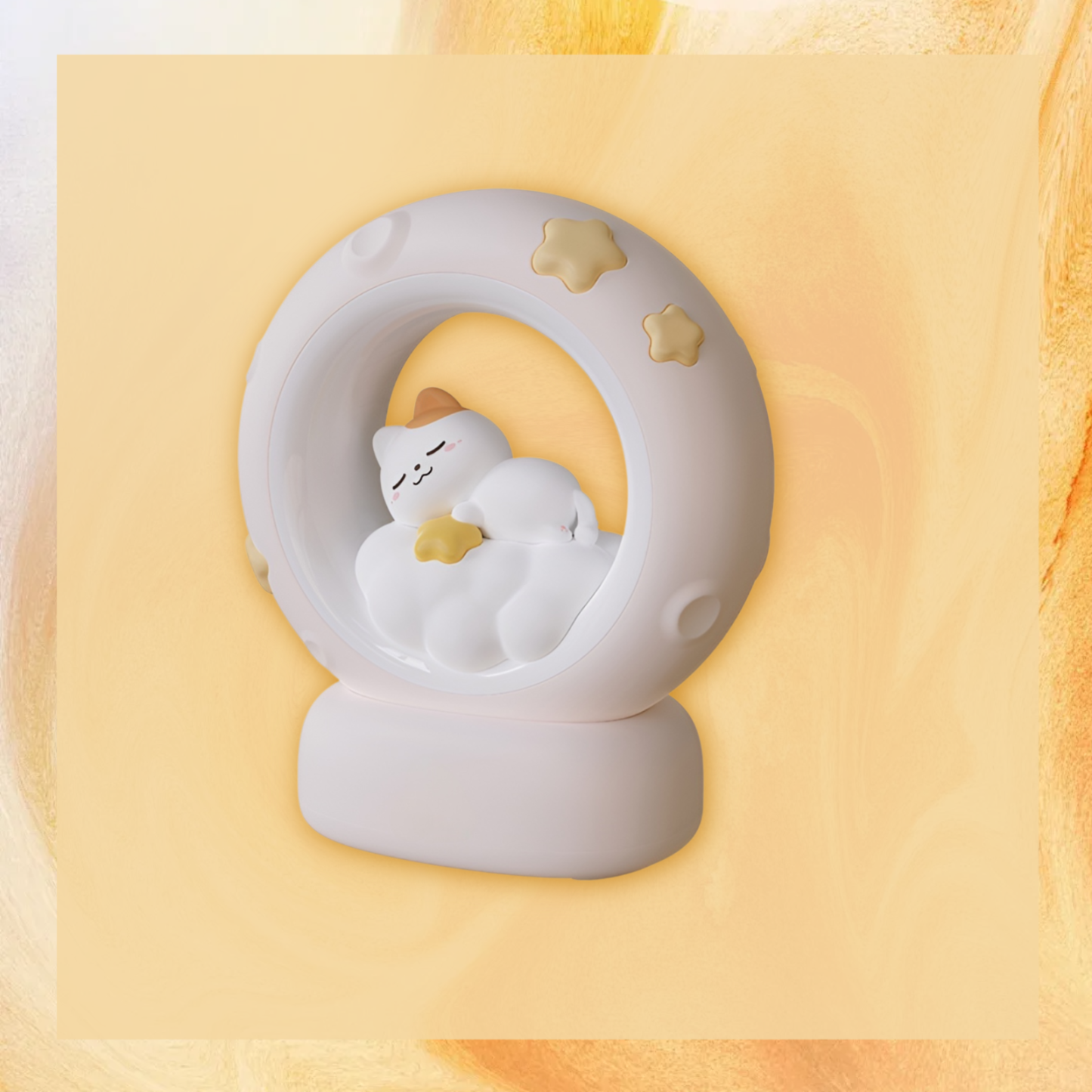 Lampe de chevet chat mignon à LED, lumière chaude, tactile, rechargeable Type-C