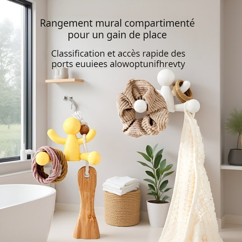 Support de rangement multifonctionnel pour accessoires cheveux et porte-téléphone