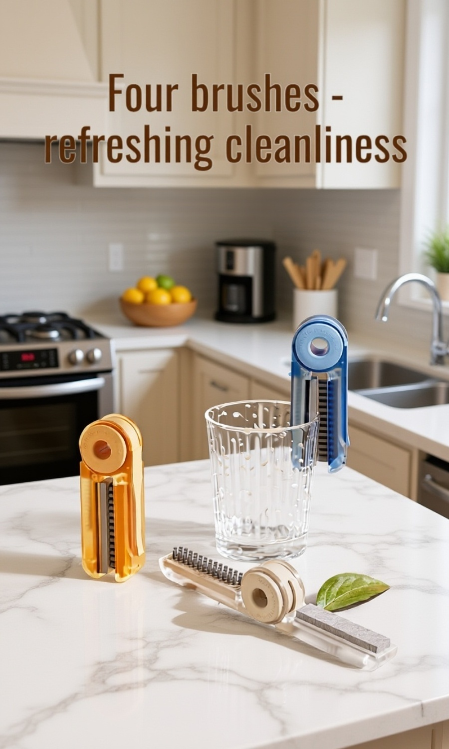 Rotatable 4-in-1 Cleaning Cup Brush showing multi-functional design