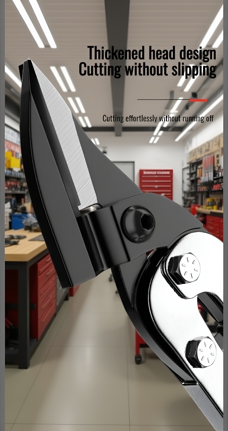 Ergonomic handle on Heavy-Duty Iron Sheet Scissors