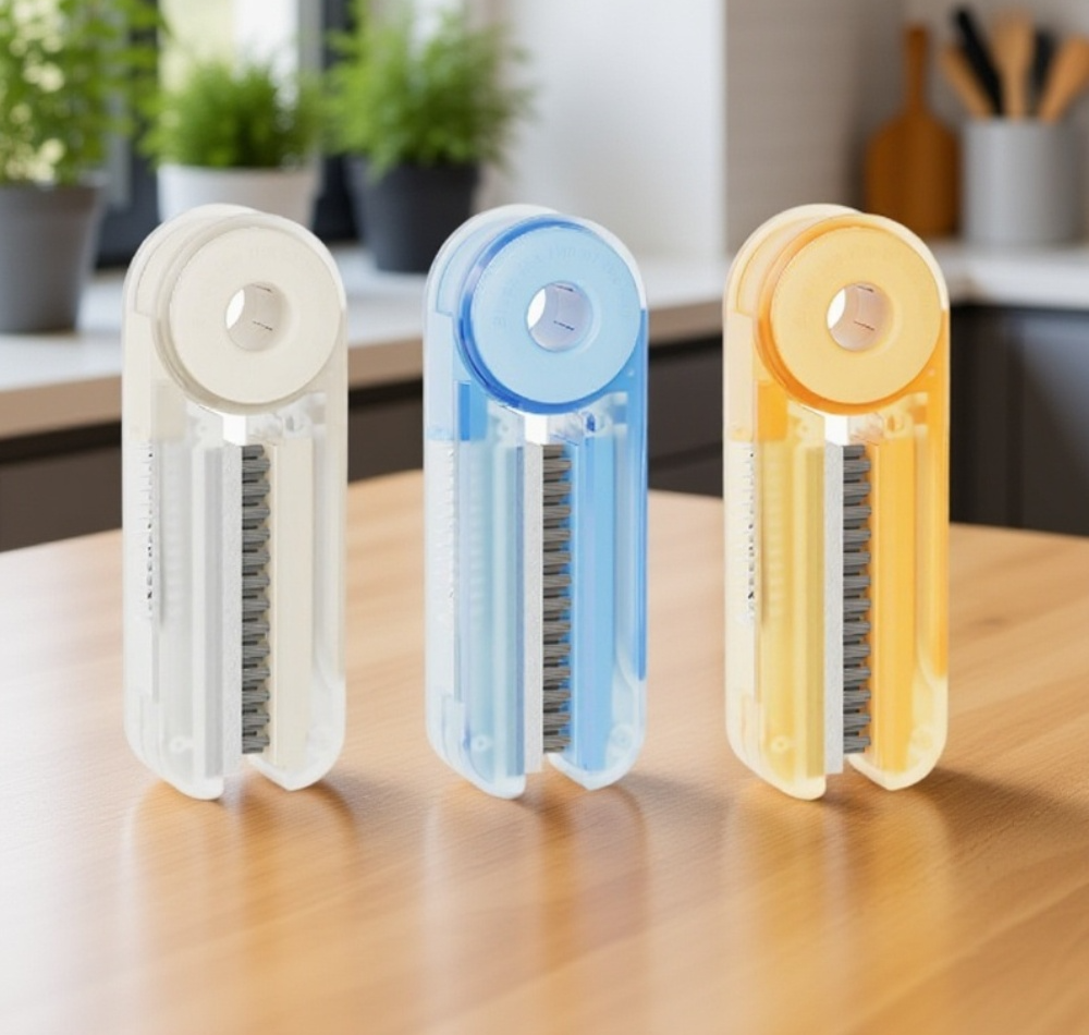 Efficient cup cleaning with rotatable 4-in-1 brush