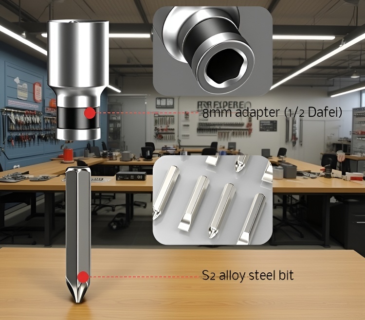 Sturdy handle and durable construction of impact screwdriver