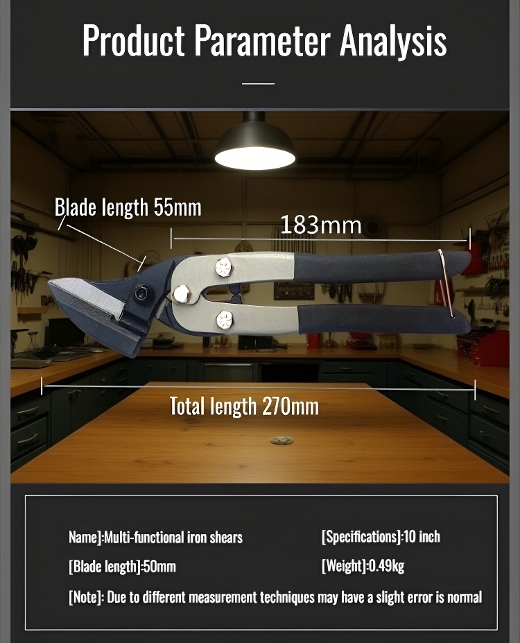 Industrial grade scissors for sheet metal