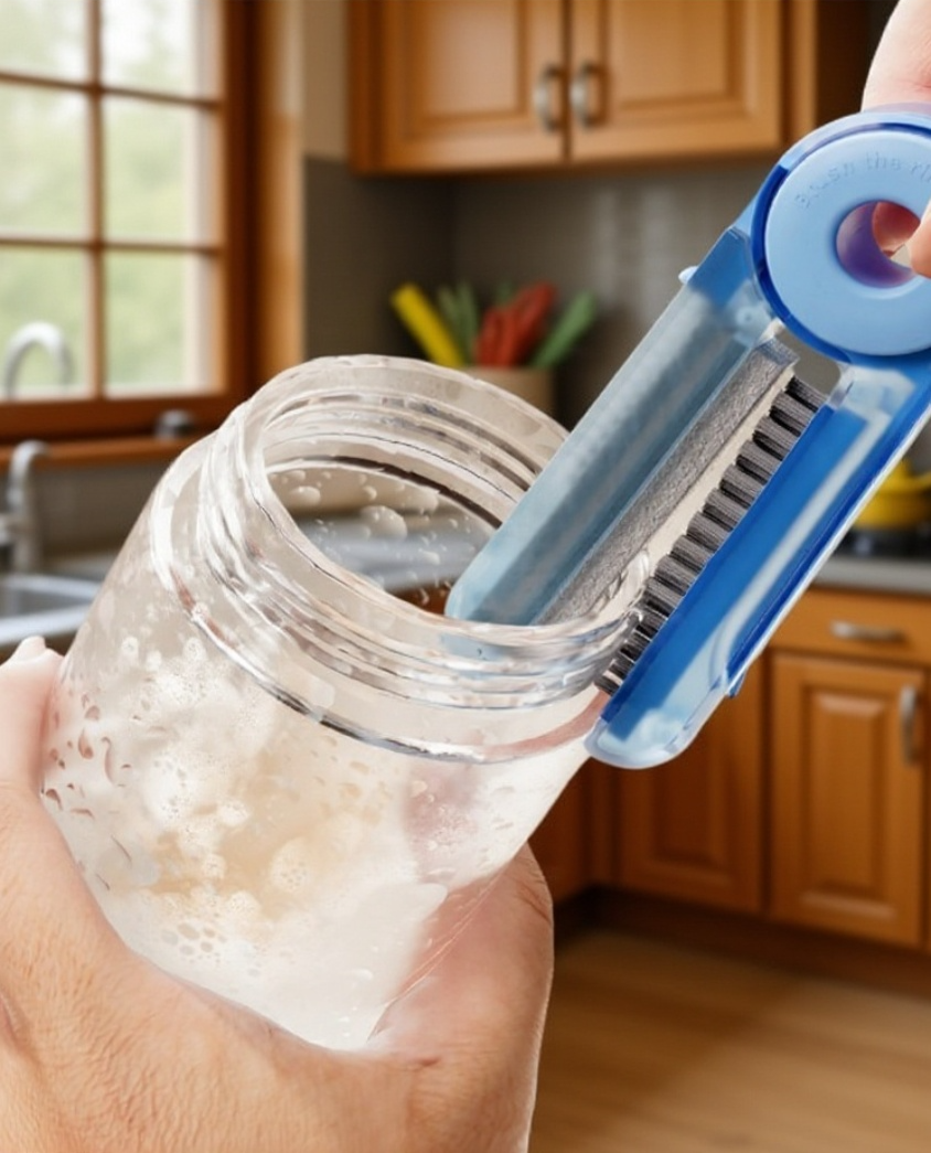 Detailed view of brush bristles for deep cleaning