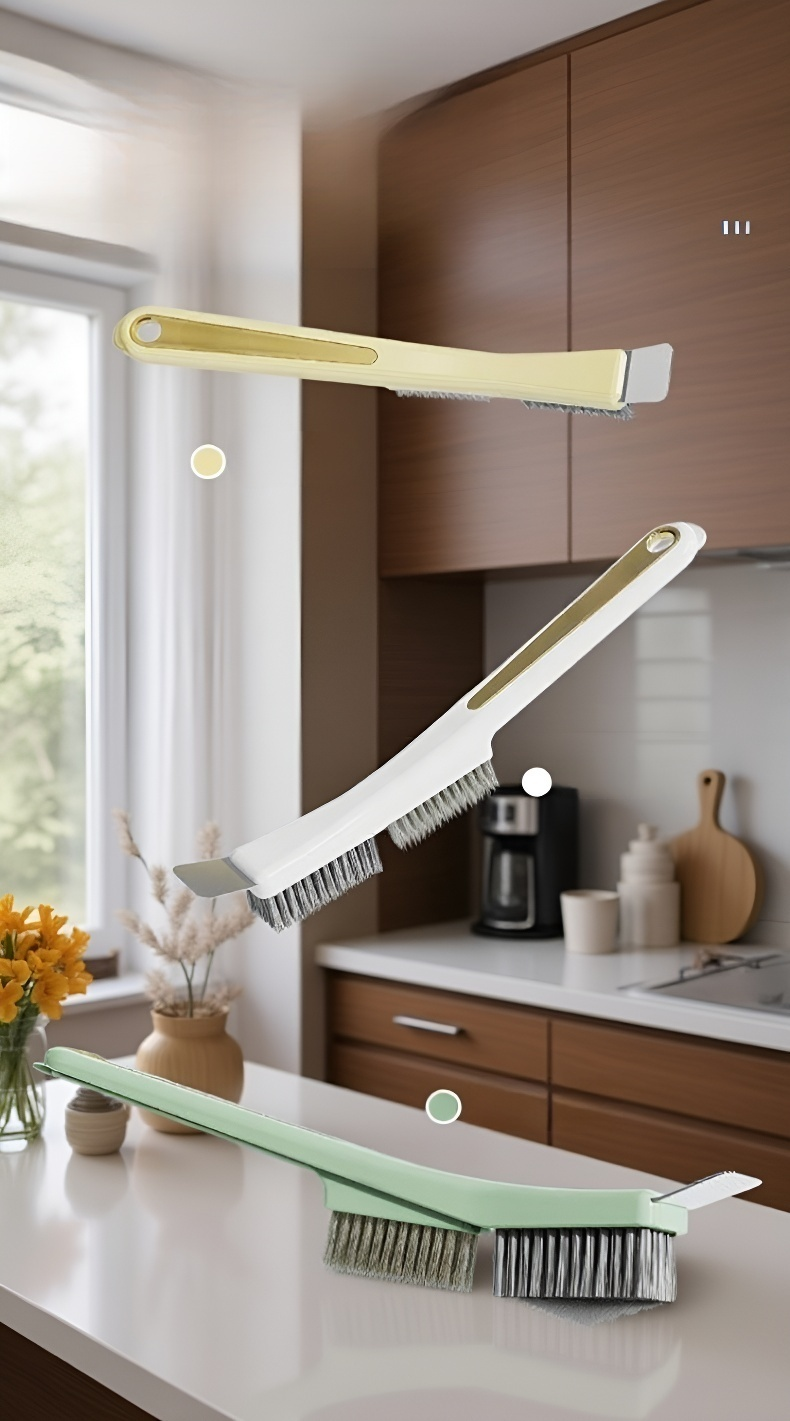 Durable bristles of 3-in-1 cooktop brush