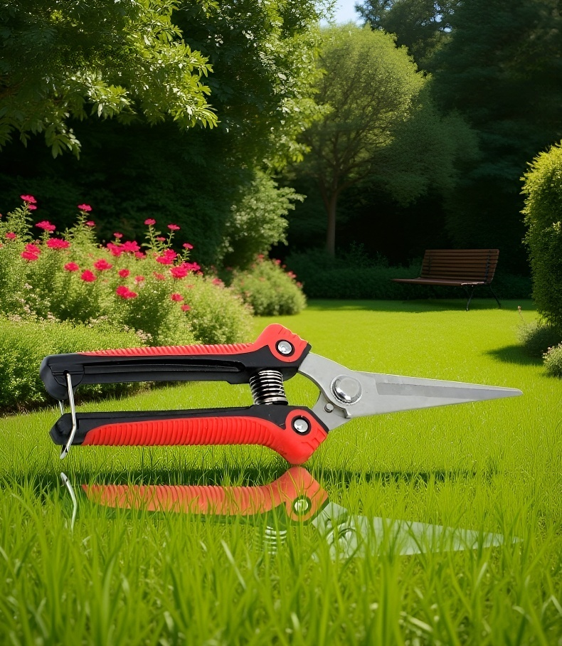 Professional gardener using carbide steel lopper