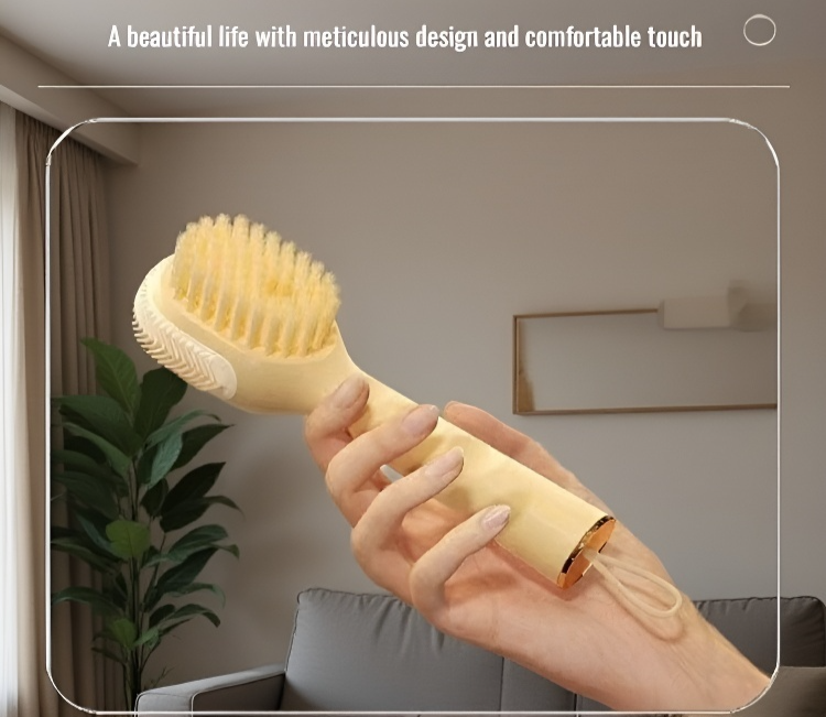Shoe brush with built-in liquid dispenser for easy cleaning